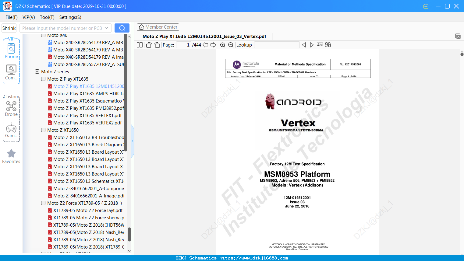 Motorola Moto Z Play XT1635 12M014512001_Issue_03_Vertex